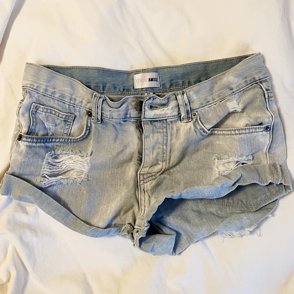 Distressed Denim shorts - Amuse Society